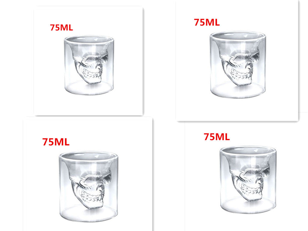 Skull Double Transparent Glass