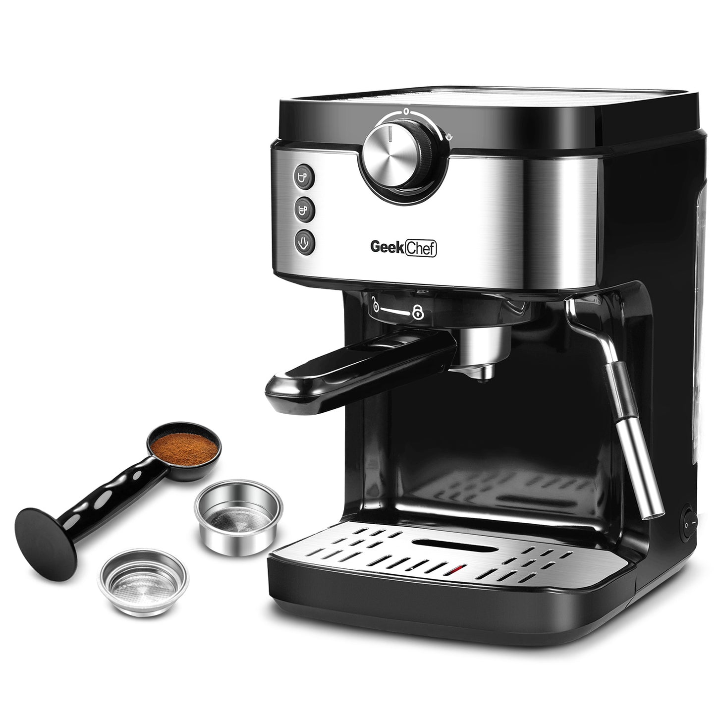 Espresso/Coffee Machine With Foaming Milk Frother Wand for Espresso, Cappuccino, Coffee, Lattes