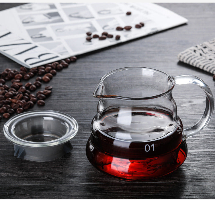 Pour Over Coffee Brewer that is Heat Resistant with High Borosilicate Glass