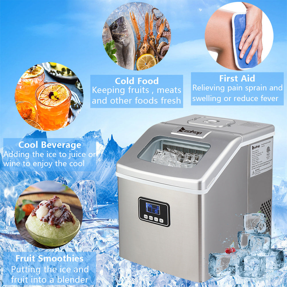 Ice Maker Stainless Steel HZB-18F/120W/40Lbs/115V/60Hz