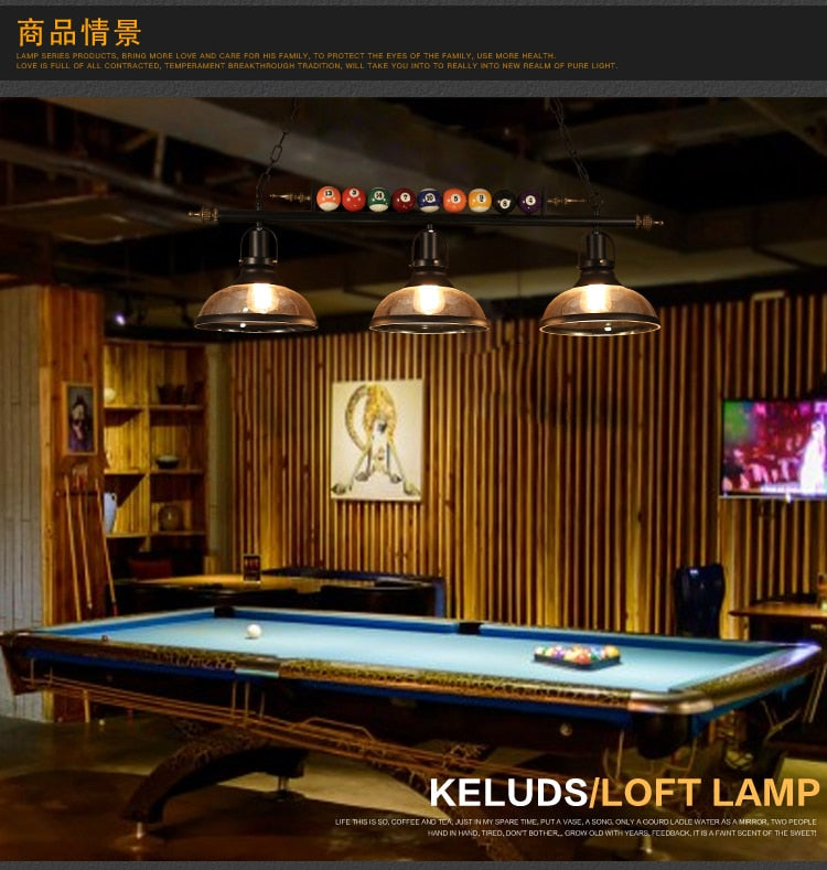 Retro Chandelier Billiard Pool table lights