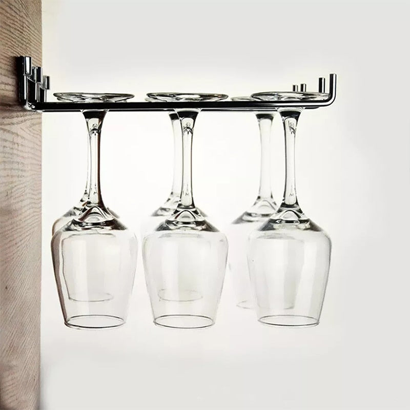 4Pcs/Set Wall-mounted Wine Glass Rack