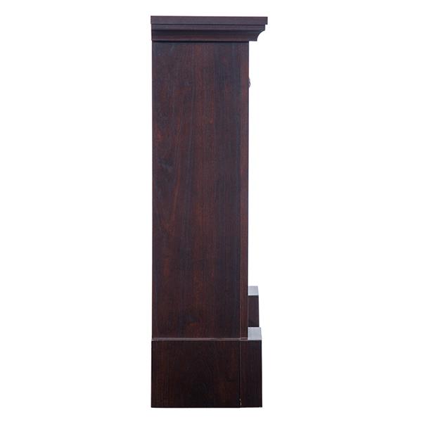 32 Inch Brown Wood Fireplace Cabinet 1400W With Remote Control