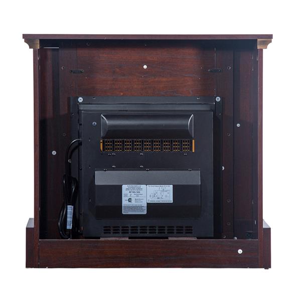 32 Inch Brown Wood Fireplace Cabinet 1400W With Remote Control