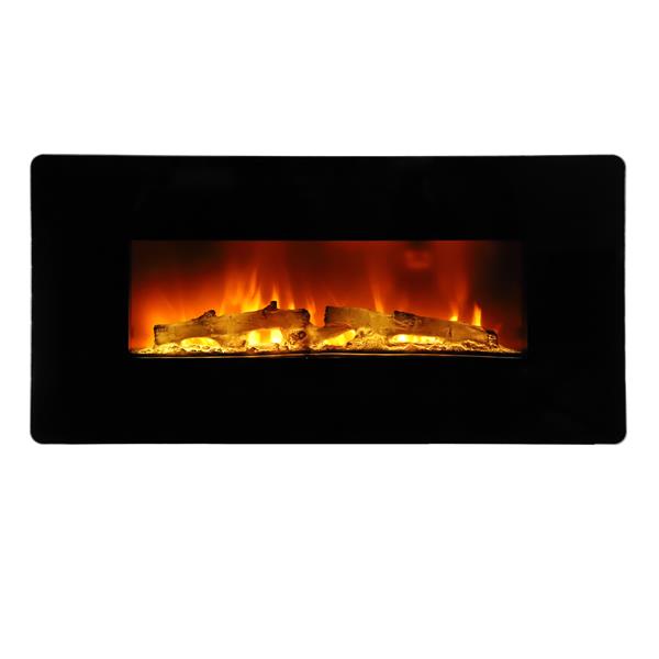 36 inch 1400W Wall Hanging  Electric Fireplace Colorful  Fake Wood   Heating Wire with Small Remote Control