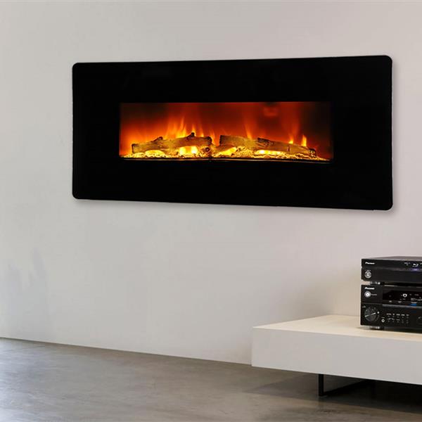 36 inch 1400W Wall Hanging  Electric Fireplace Colorful  Fake Wood   Heating Wire with Small Remote Control