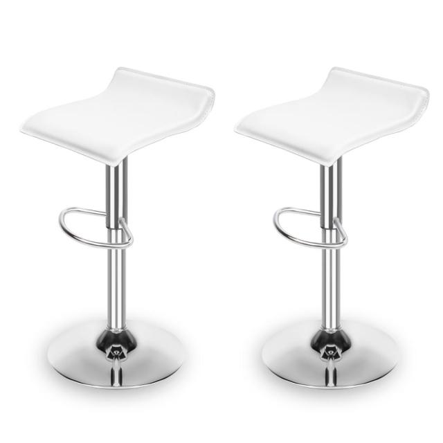 Set of 2 Modern Adjustable Swivel Bar Stools for Home Bar, Kitchen Counter or Dining area