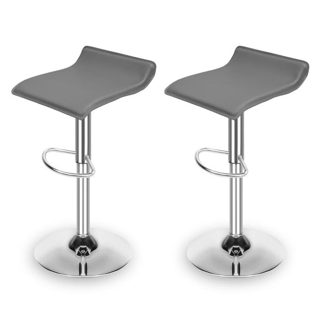 Set of 2 Modern Adjustable Swivel Bar Stools for Home Bar, Kitchen Counter or Dining area