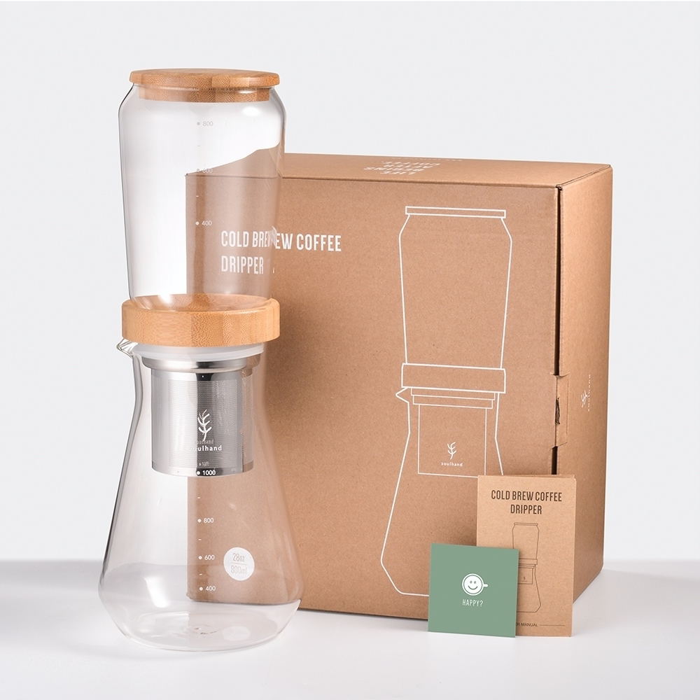 800ml Ice Drip Coffee Maker made with glass and uses a filter Filter