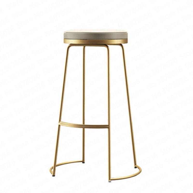 Nordic Golden Bar Stool Modern Counter Stooll