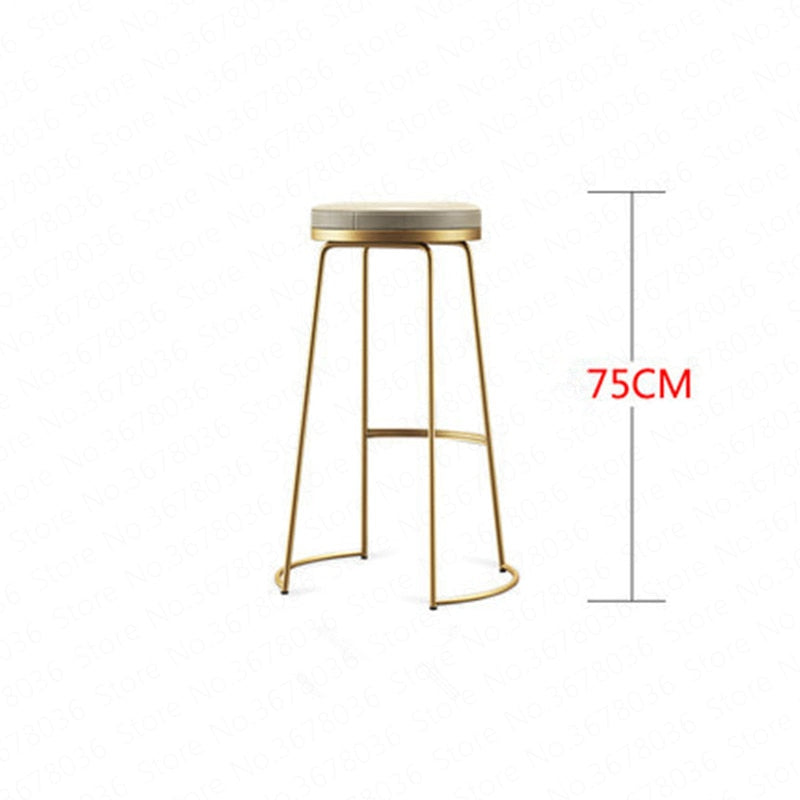 Nordic Golden Bar Stool Modern Counter Stooll