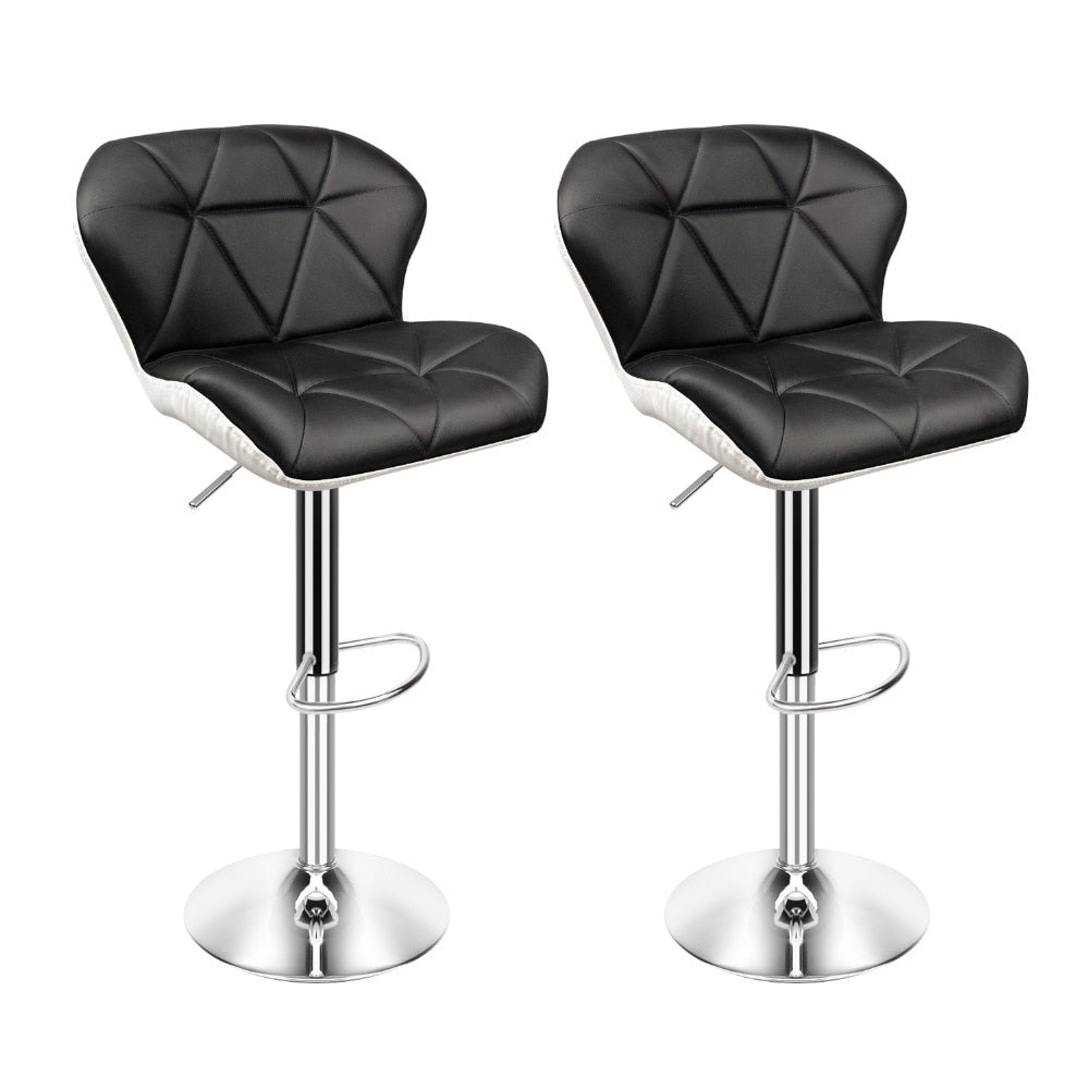 Set of 2 Modern Adjustable Swivel Bar Stools for Home Bar, Kitchen Counter or Dining area