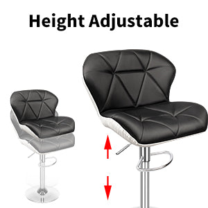 Set of 2 Modern Adjustable Swivel Bar Stools for Home Bar, Kitchen Counter or Dining area