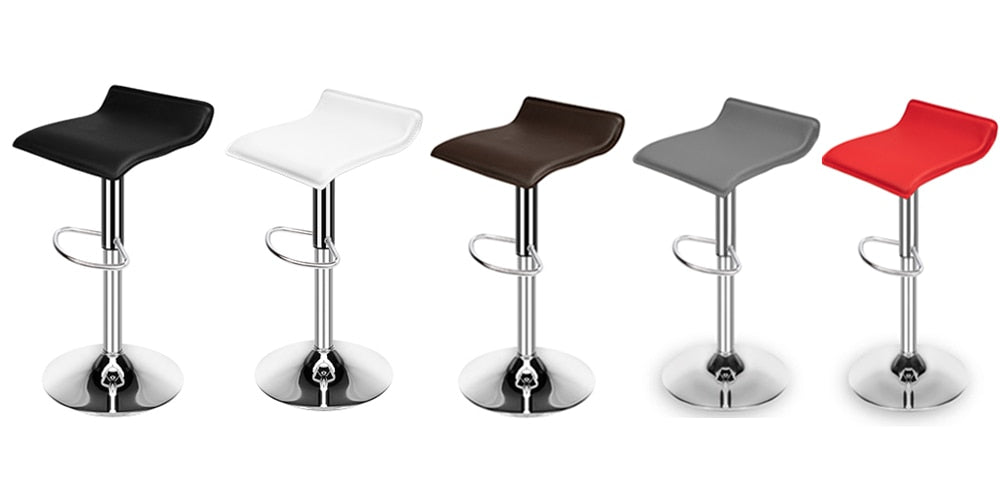 Set of 2 Modern Adjustable Swivel Bar Stools for Home Bar, Kitchen Counter or Dining area