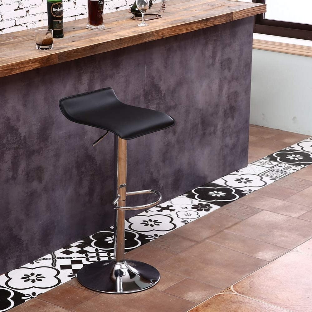 Set of 2 Modern Adjustable Swivel Bar Stools for Home Bar, Kitchen Counter or Dining area