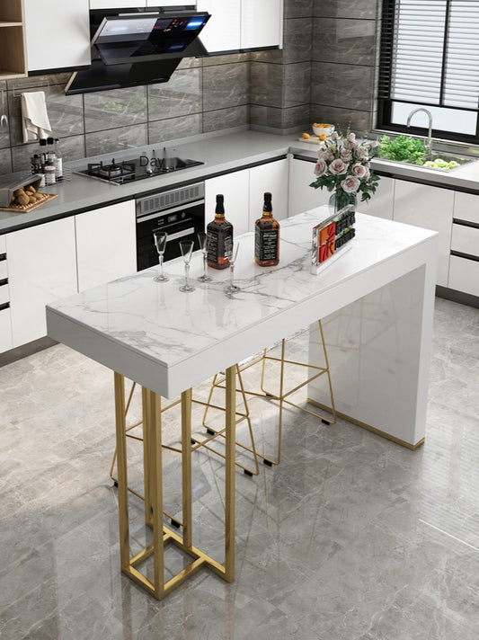 Marble slab bar table Island
