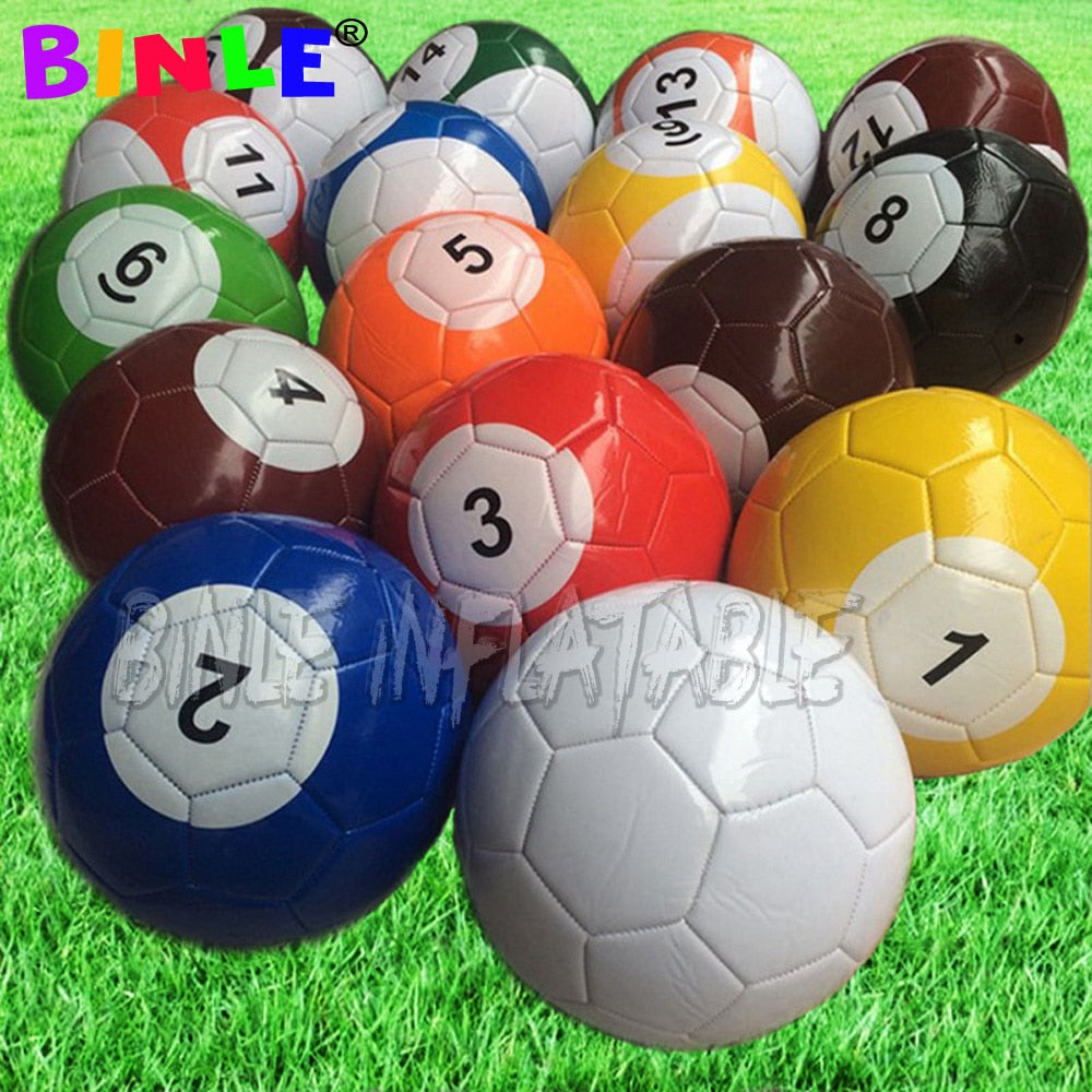 Outdoor competition game kick shoot inflatable football pool human billiards Inflatable soccer snooker pool table