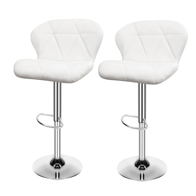 Set of 2 Modern Adjustable Swivel Bar Stools for Home Bar, Kitchen Counter or Dining area