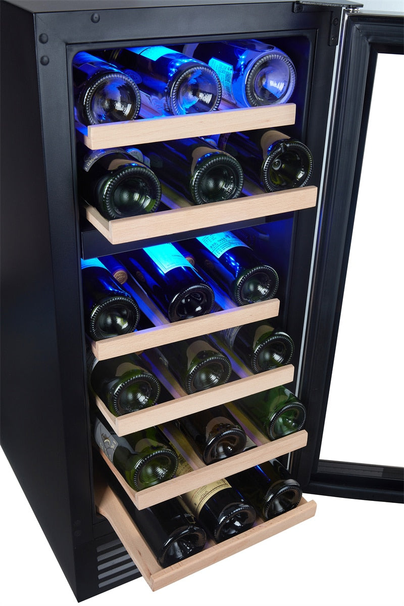 Wine Refrigerator 28 Bottles Capacity Dual Zone Beverages Beer, White & Red Wine Fridge