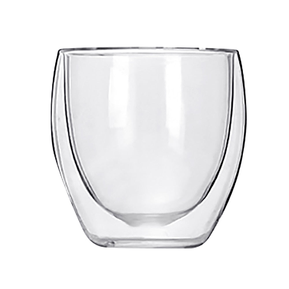 1 Pc. Double Layer Heat-resistant Glass Cup for Tea/ Whiskey/ Wine/Bourbon