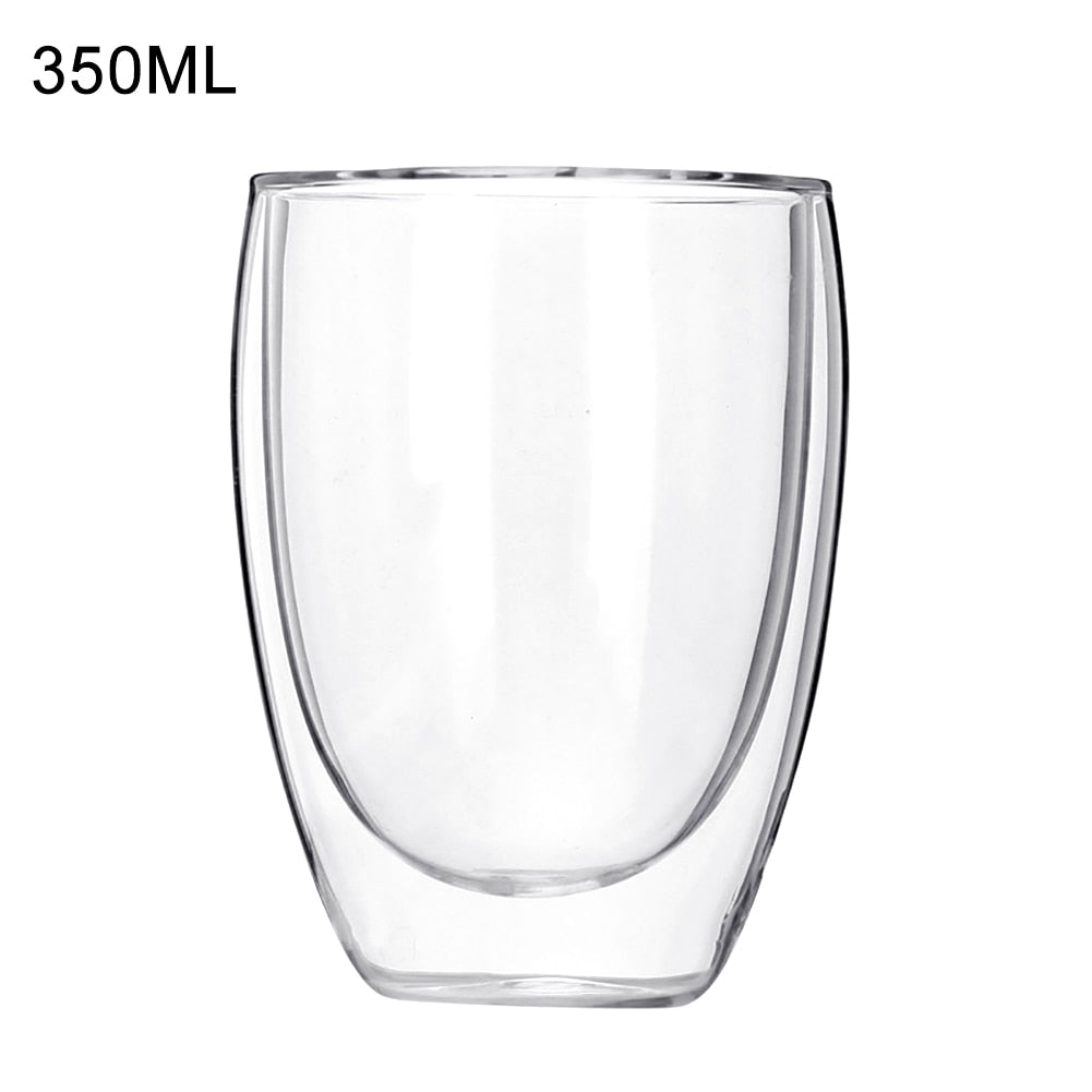 1 Pc. Double Layer Heat-resistant Glass Cup for Tea/ Whiskey/ Wine/Bourbon