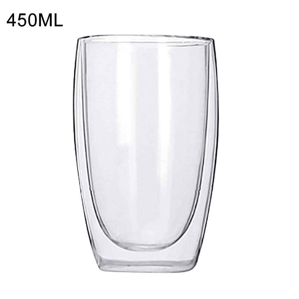 1 Pc. Double Layer Heat-resistant Glass Cup for Tea/ Whiskey/ Wine/Bourbon