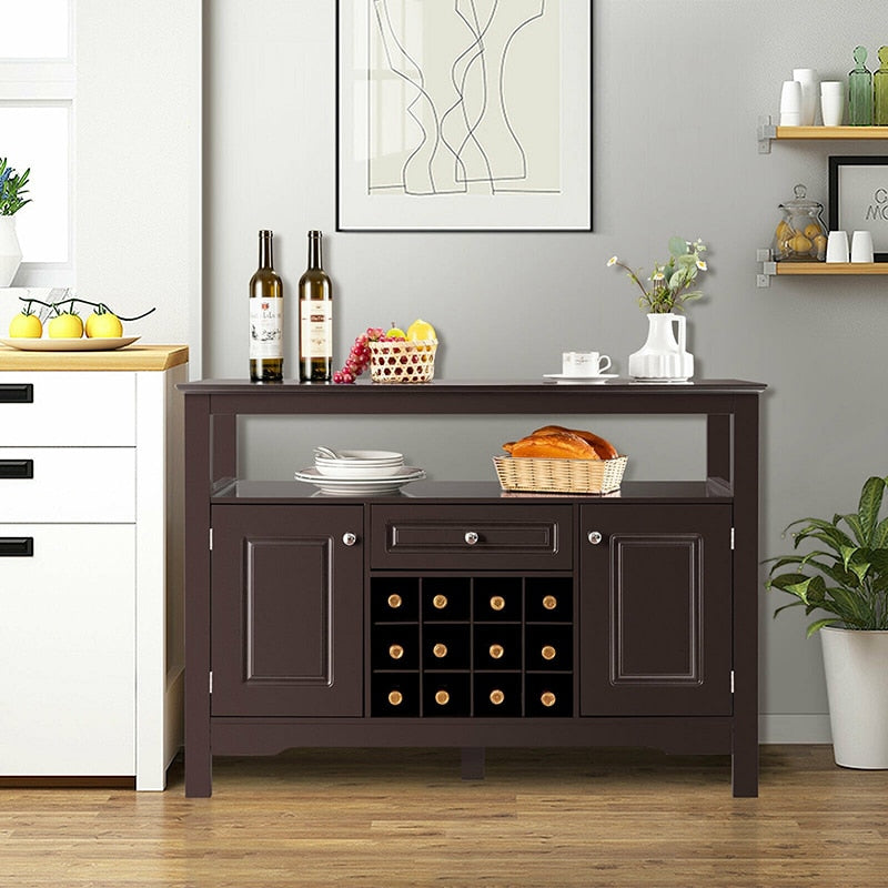 Elegant & Classical Multifunctional Wooden Wine Rack Cabinet