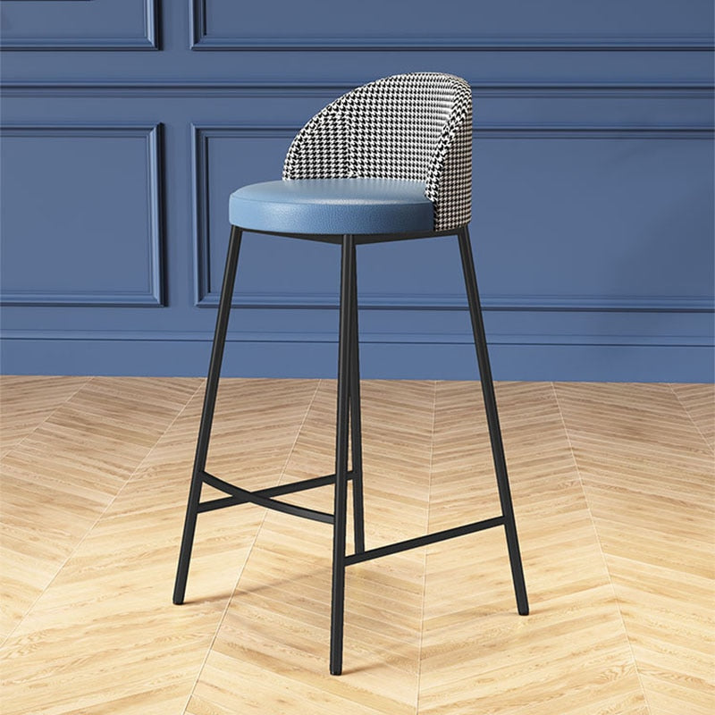 Stylish luxury bar stools or high dining chairs with backrests