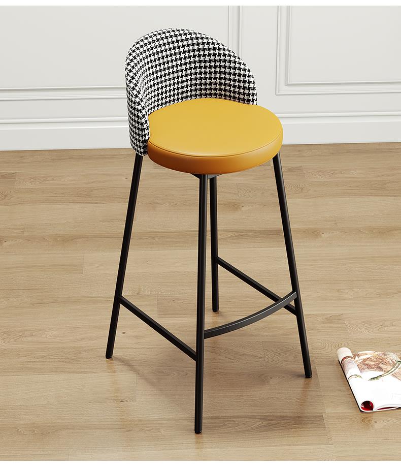 Stylish luxury bar stools or high dining chairs with backrests