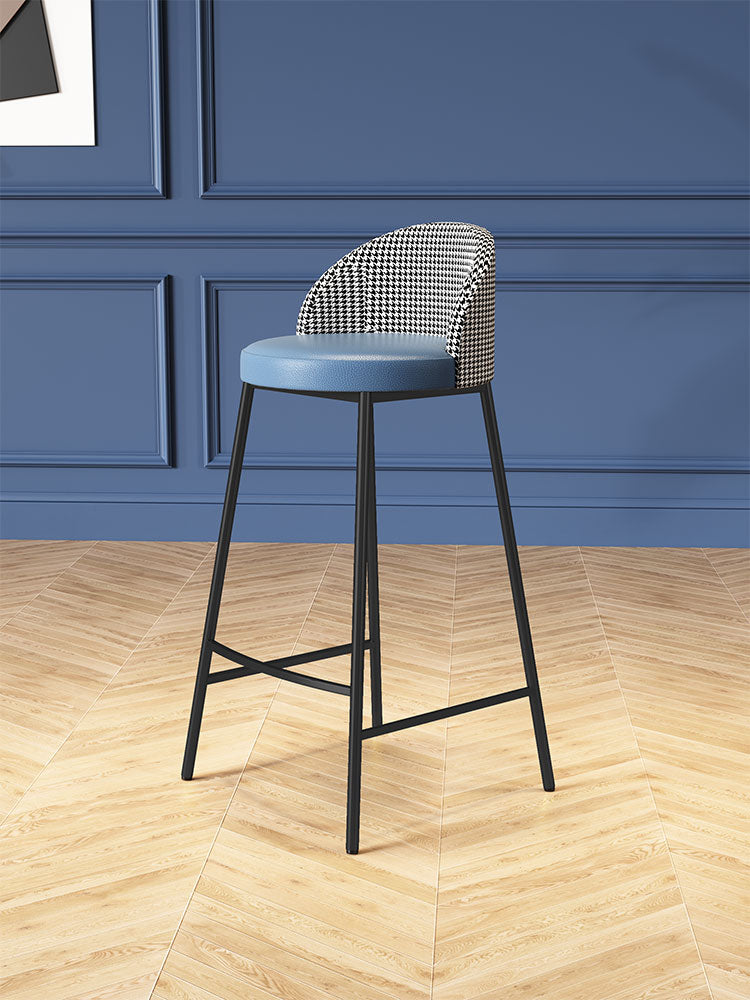 Stylish luxury bar stools or high dining chairs with backrests