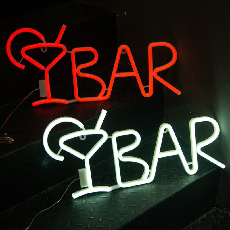 LED BAR Neon Lights Sign For Wall USB Battery Operated