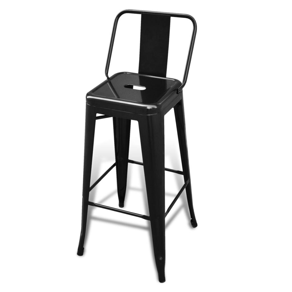 Set of 2 Black Counter Height Stools