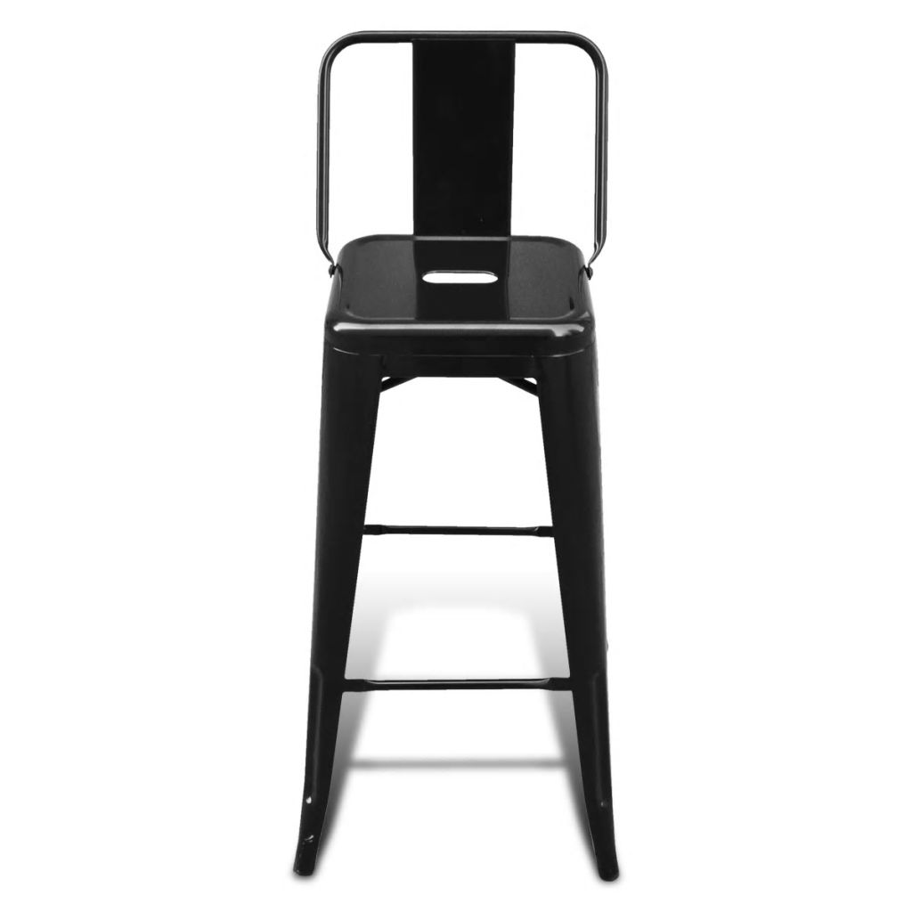 Set of 2 Black Counter Height Stools