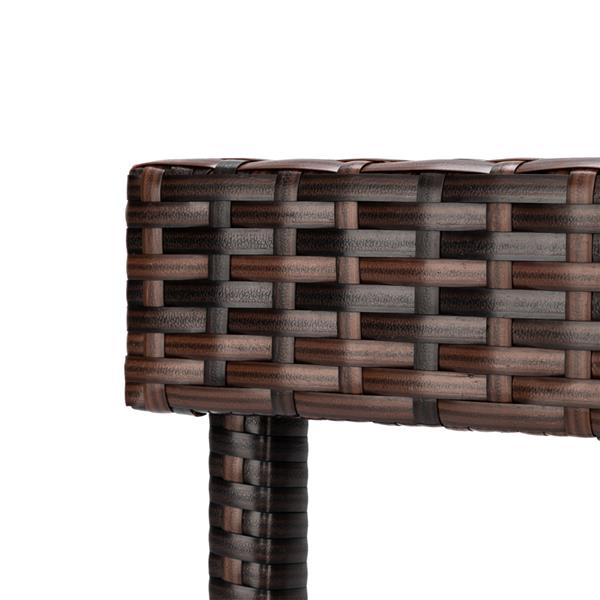 Modern Brown Woven Wicker 4pcs Bar Stools