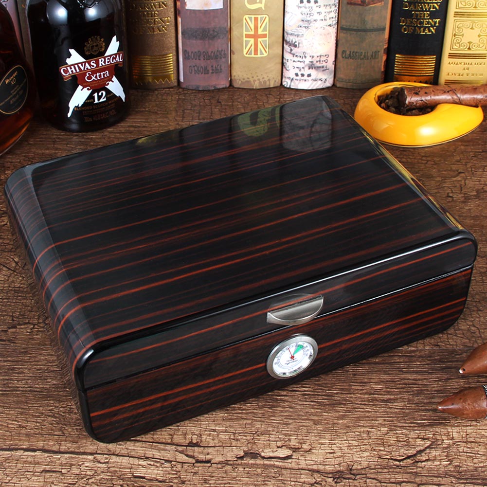 Cedar Wood Cigar Humidor W/ Hygrometer Humidifiers