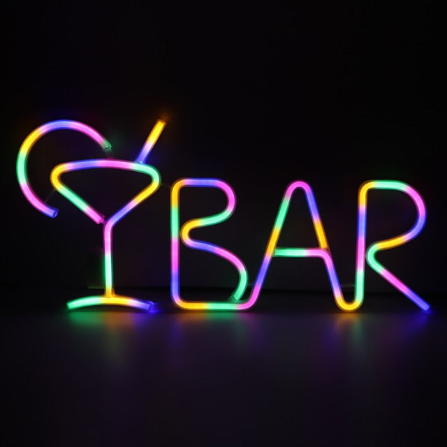 BAR Indoor Letters Shaped LED Neon Light Sign