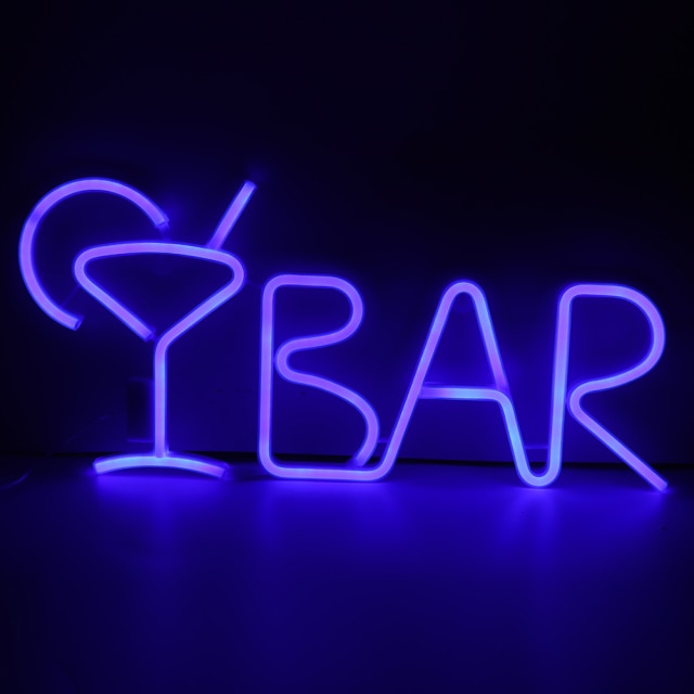 BAR Indoor Letters Shaped LED Neon Light Sign