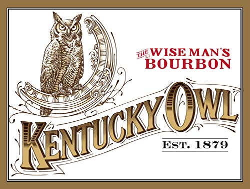 Kentucky Owl Bourbon 8x12 Inches Metal Tin Signs for Home bar