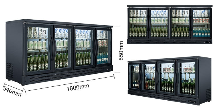 4 Door Glass Beer Refrigerator Display