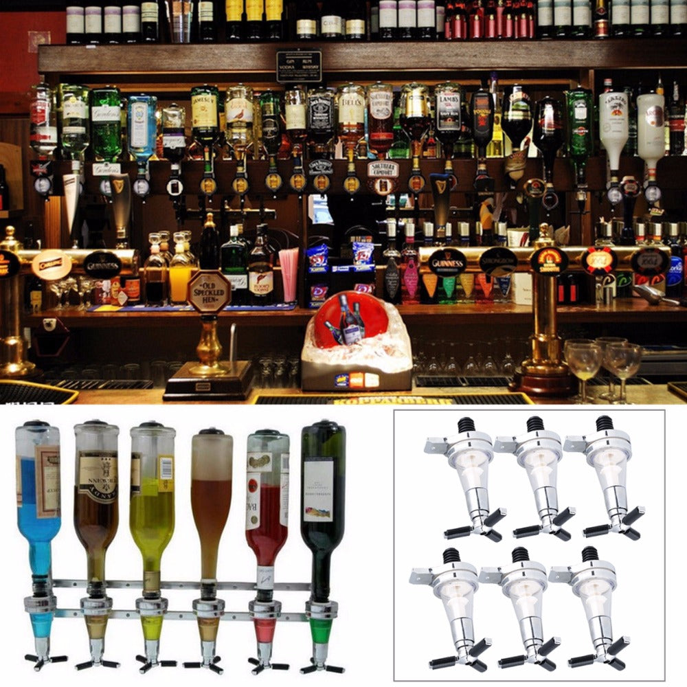 Wall Mounted 6-Station Liquor Dispenser Bar Butler