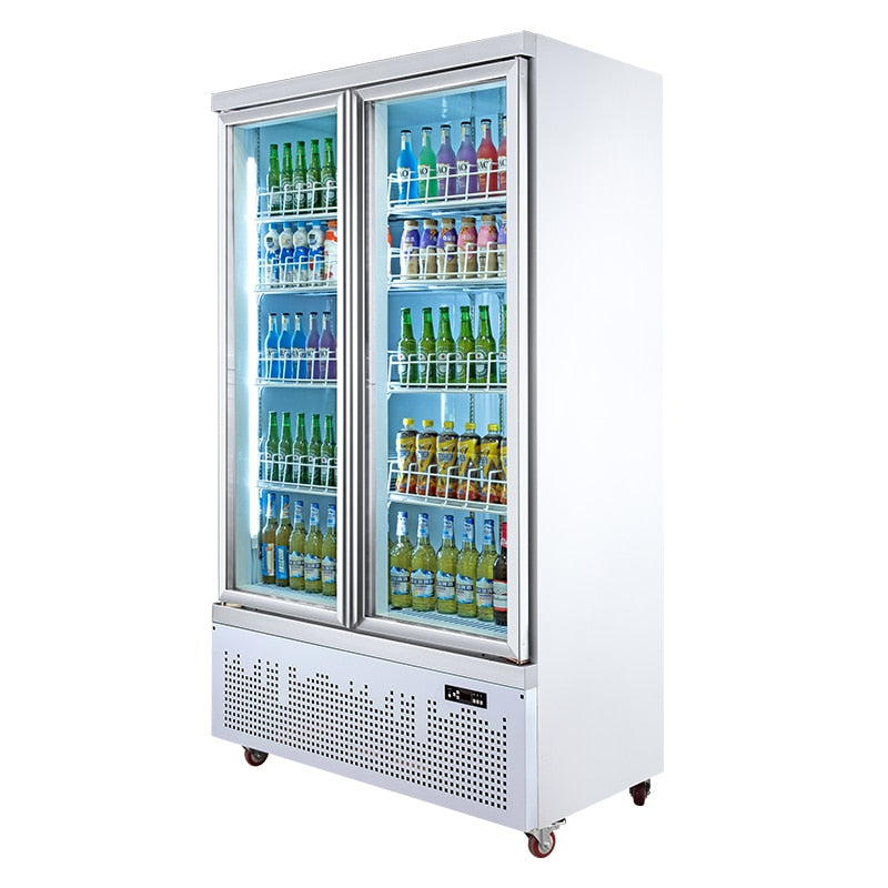 Lighted luxury back bar beer refrigerator