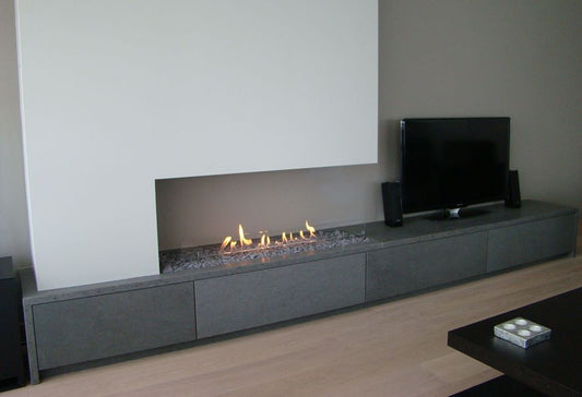 24 inch decorative ethanol electric fireplace