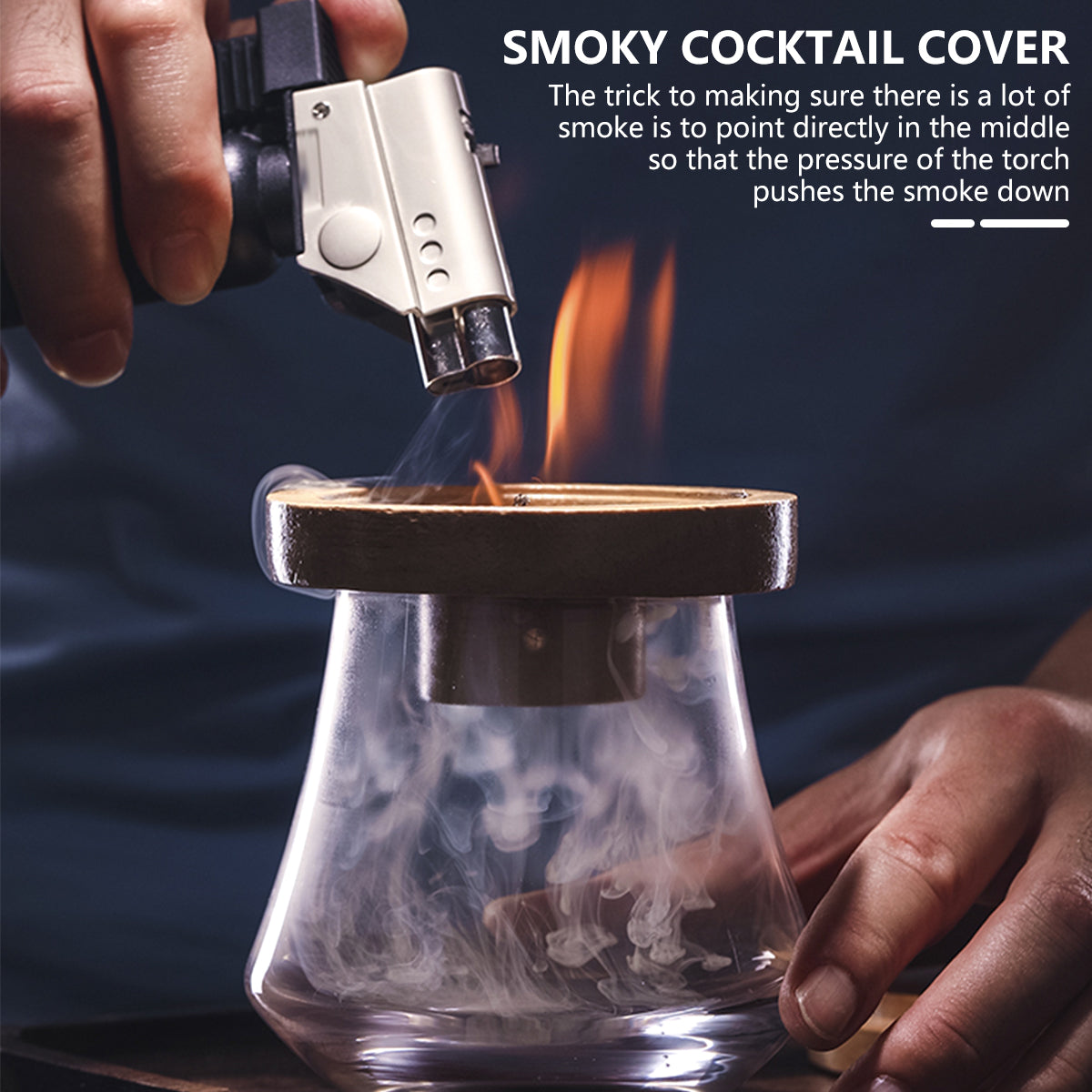 1 pc. Smoky Cocktail Cover with 8 pcs. Wood Chips for Cocktails, Meats, Dried Fruits and Cheese